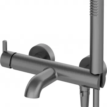 Baterie cada culoare titan cu para si furtun dus Deante Silia imagine