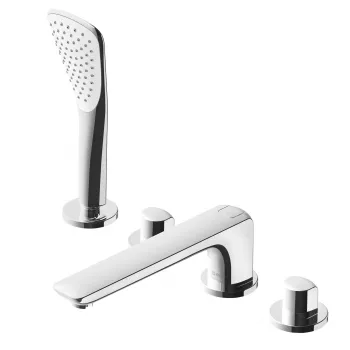 Baterie cada-dus cu 4 orificii Kludi Ameo manere rotunde, crom lucios imagine