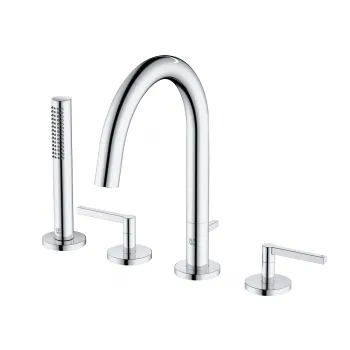 Baterie cada-dus cu 4 orificii Kludi Nova Fonte crom lucios imagine