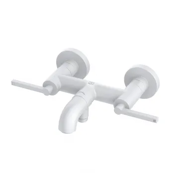 Baterie cada-dus dubla comanda Kludi Nova Fonte alb mat imagine