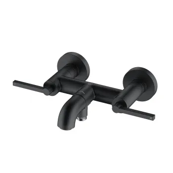 Baterie cada-dus dubla comanda Kludi Nova Fonte negru mat imagine