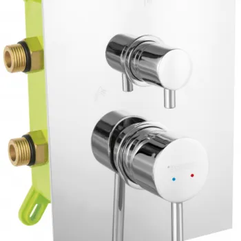 Baterie cada-dus incastrata Ferro Fiesta, 2 functii, corp incastrat inclus, crom lucios imagine