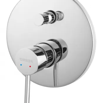 Baterie cada - dus incastrata Ferro Fiesta, corp incastrat inclus, crom lucios imagine