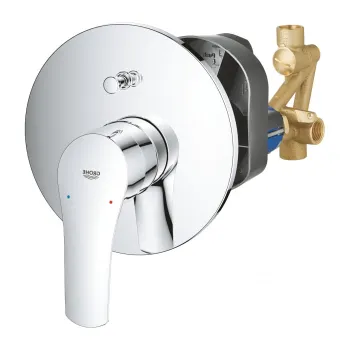 Baterie cada-dus incastrata Grohe Eurosmart, corp incastrat inclus, crom lucios imagine