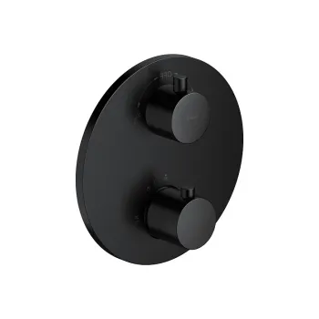 Baterie cada - dus incastrata termostatata Cersanit Zen, negru mat imagine