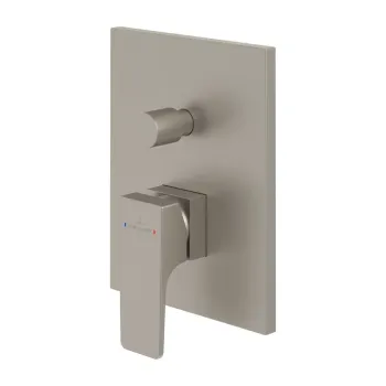 Baterie cada-dus, montaj incastrat, nichel periat, VilleroyBoch Architectura Square imagine