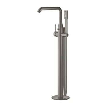 Baterie cada freestanding antracit periat, pipa pivotanta, Grohe Essence imagine