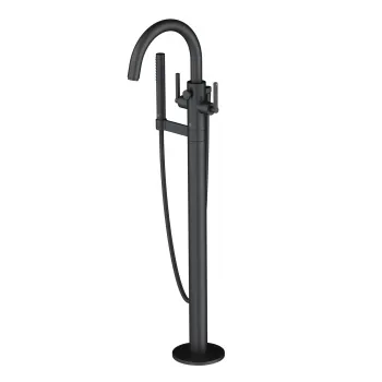 Baterie cada freestanding Kludi Nova Fonte negru mat imagine