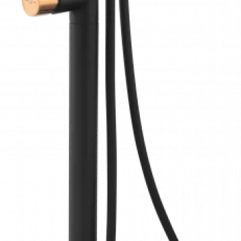 Baterie cada freestanding, neagra cu finisaj roz auriu, Zaffiro FDesign imagine