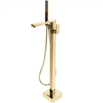 Baterie cada freestanding Rea Tery, auriu lucios imagine