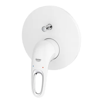 Baterie cada incastrata culoare alba, cu 2 cai, Grohe Eurostyle imagine