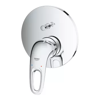 Baterie cada incastrata culoare crom, cu 2 cai, Grohe Eurostyle imagine
