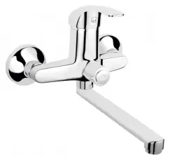 Baterie cada sau dus culoare crom, cu pipa lunga Ferro Vasto imagine