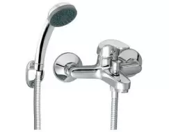 Baterie cada sau dus culoare crom cu set de dus inclus Ferro Vasto imagine