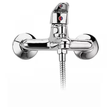 Baterie cada sau dus culoare crom Ferro cu set de dus, Smile imagine