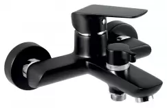 Baterie cada sau dus culoare negru cu montaj pe perete, Ferro Tina imagine