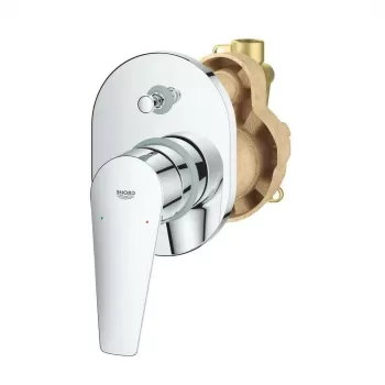 Baterie cada sau dus incastrata crom, corp incastrat inclus, Grohe BauEdge New 2 imagine