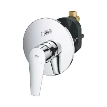 Baterie cada sau dus incastrata crom, corp incastrat inclus, Grohe BauEdge New imagine
