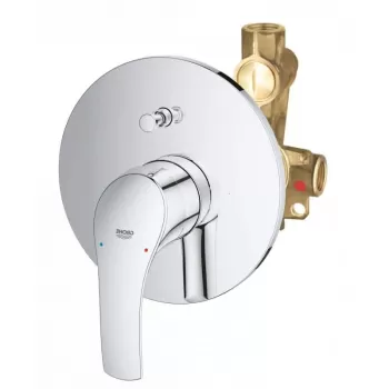 Baterie cada sau dus incastrata crom, corp incastrat inclus, Grohe Eurosmart New imagine