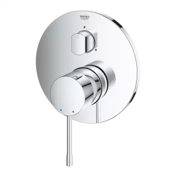 Baterie cada sau dus incastrata culoare crom, cu 3 cai, Grohe Essence imagine