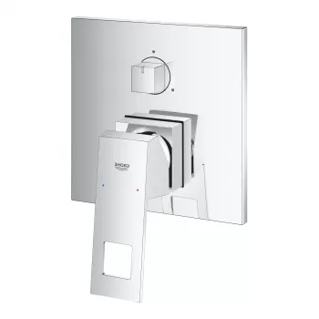 Baterie cada sau dus incastrata culoare crom, cu 3 cai, Grohe Eurocube imagine