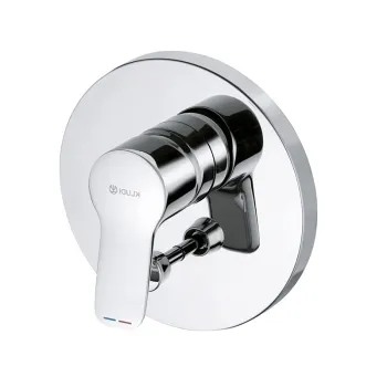 Baterie cada sau dus Kludi Pure Easy incastrata pentru corp ingropat, crom, 150x85 mm imagine