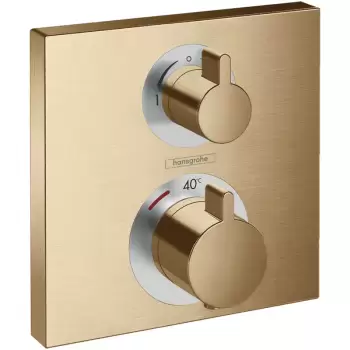 Baterie cada sau dus termostatata culoare bronz periat Hansgrohe, Ecostat Square imagine
