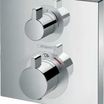 Baterie cada sau dus termostatata culoare crom lucios Hansgrohe, Ecostat Square imagine