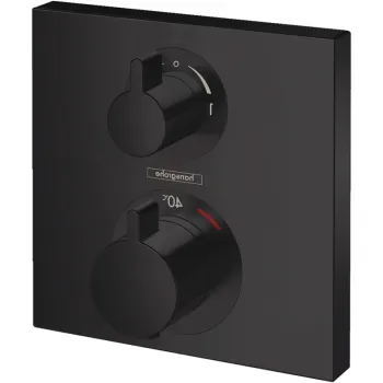 Baterie cada sau dus termostatata culoare negru mat Hansgrohe, Ecostat Square imagine