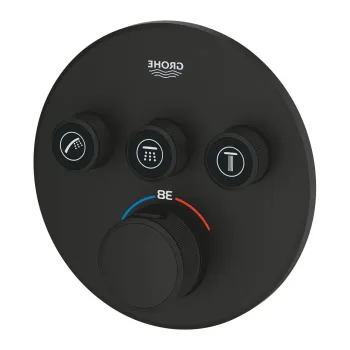 Baterie cada sau dus termostatata Grohe SmartControl negru mat imagine
