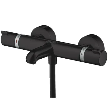 Baterie cada termostatata negru mat Hansgrohe, Ecostat Comfort imagine