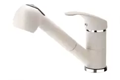 Baterie chiuveta bucatarie bej cu dus extractabil, Pepe, Deante imagine