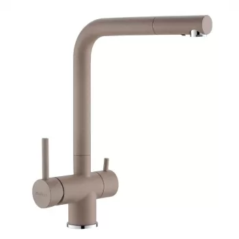 Baterie chiuveta bucatarie bej mat cu 3 cai Alveus Aquila imagine