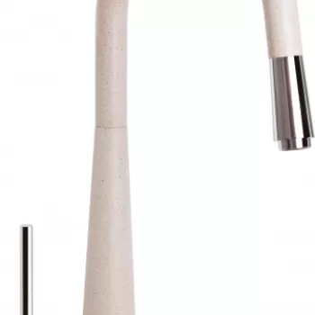 Baterie chiuveta bucatarie bej mat cu dus extractibil Deante Aster 2 imagine