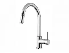 Baterie chiuveta bucatarie crom cu dus extractibil Alveus Vela P imagine