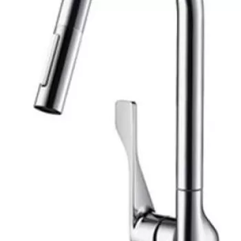 Baterie chiuveta bucatarie crom cu dus extractibil Hansgrohe Axor Citterio imagine