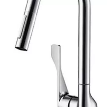 Baterie chiuveta bucatarie crom cu dus extractibil Hansgrohe Axor Citterio imagine