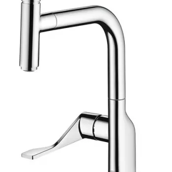 Baterie chiuveta bucatarie crom cu dus extractibil Hansgrohe Axor Citterio Select imagine