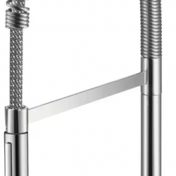 Baterie chiuveta bucatarie crom cu pipa flexibila Hansgrohe Axor Starck imagine