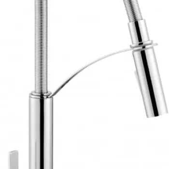 Baterie chiuveta bucatarie crom lucios cu dus extractabil Deante Gerbera imagine