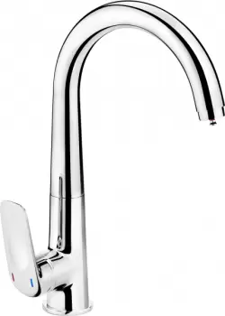 Baterie chiuveta bucatarie cu aerator start-stop crom Coriander, Deante imagine