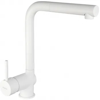 Baterie chiuveta bucatarie cu dus extractibil alba Deante Aster imagine