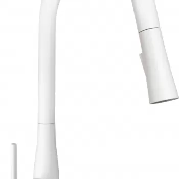 Baterie chiuveta bucatarie cu dus extractibil alba Deante Lukrecja imagine