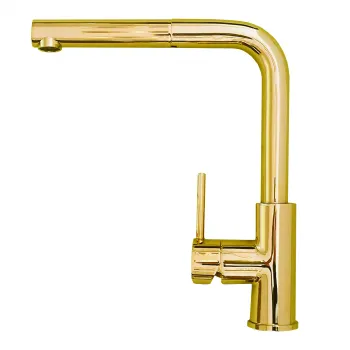 Baterie chiuveta bucatarie cu dus extractibil, bronz, Zeos Monarch imagine