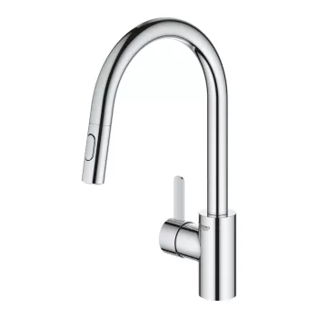 Baterie chiuveta bucatarie cu dus extractibil crom Grohe Eurosmart Cosmopolitan imagine