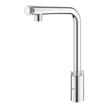 Baterie chiuveta bucatarie cu dus extractibil crom Grohe Minta SmartControl imagine