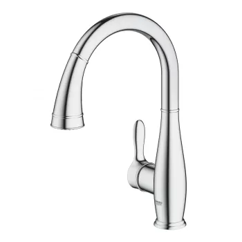 Baterie chiuveta bucatarie cu dus extractibil crom Grohe Parkfield imagine