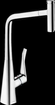 Baterie chiuveta bucatarie cu dus extractibil crom Hansgrohe Metris Select M71 14884000 imagine