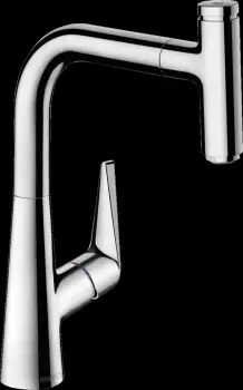 Baterie chiuveta bucatarie cu dus extractibil crom Hansgrohe Talis Select M51 72822000 imagine