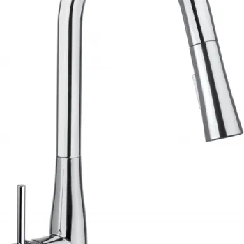 Baterie chiuveta bucatarie cu dus extractibil Deante Lukrecja crom lucios imagine